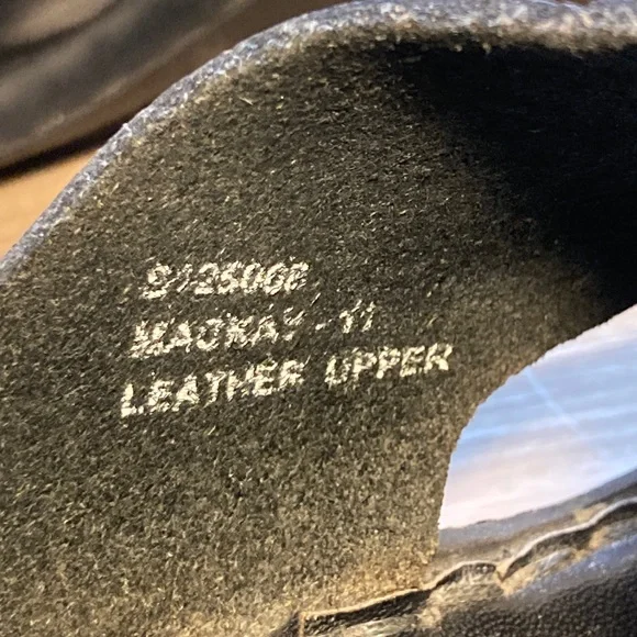 Saramanda sheep skin leather Slide Sandals black 11 display picture 2
